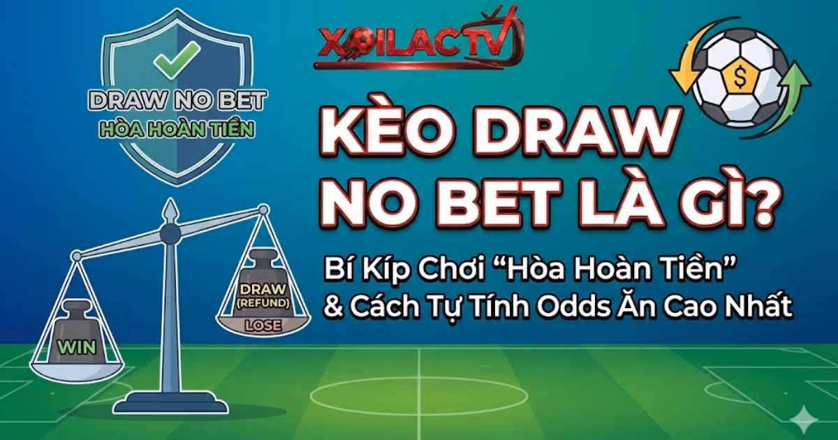 Kèo Draw No Bet Là Gì? Bí Kíp Chơi “Hòa Hoàn Tiền” & Cách Tự Tính Odds Ăn Cao Nhất 2026